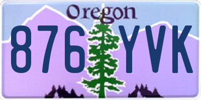 OR license plate 876YVK