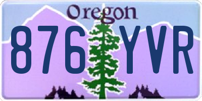 OR license plate 876YVR