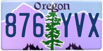 OR license plate 876YVX