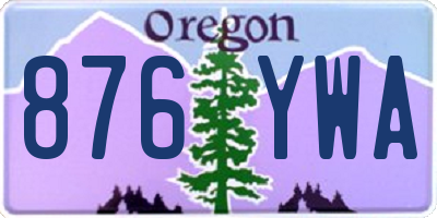 OR license plate 876YWA