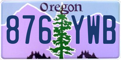 OR license plate 876YWB