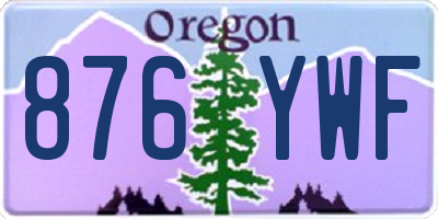 OR license plate 876YWF