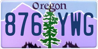 OR license plate 876YWG