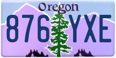 OR license plate 876YXE