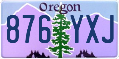OR license plate 876YXJ