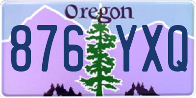 OR license plate 876YXQ