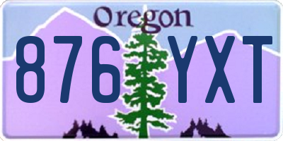 OR license plate 876YXT