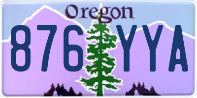 OR license plate 876YYA