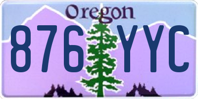 OR license plate 876YYC