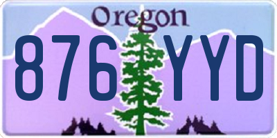 OR license plate 876YYD