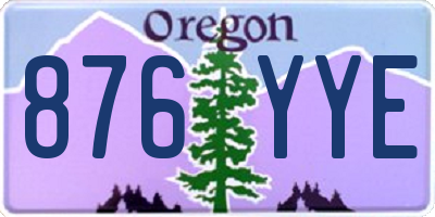 OR license plate 876YYE