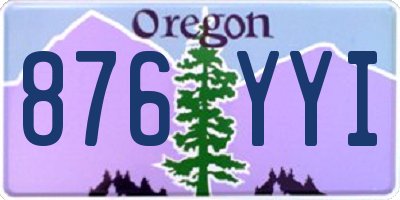 OR license plate 876YYI