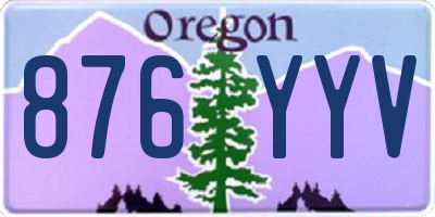 OR license plate 876YYV