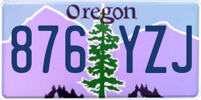 OR license plate 876YZJ