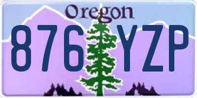 OR license plate 876YZP