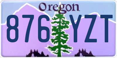 OR license plate 876YZT