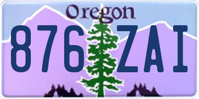 OR license plate 876ZAI