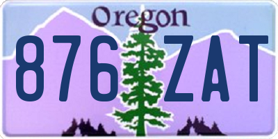 OR license plate 876ZAT