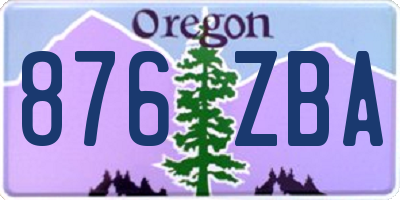 OR license plate 876ZBA