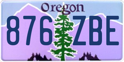 OR license plate 876ZBE