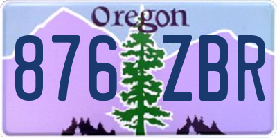OR license plate 876ZBR