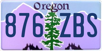 OR license plate 876ZBS