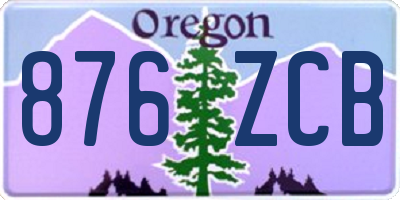 OR license plate 876ZCB