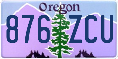 OR license plate 876ZCU