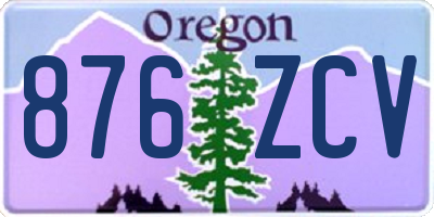 OR license plate 876ZCV