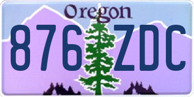 OR license plate 876ZDC