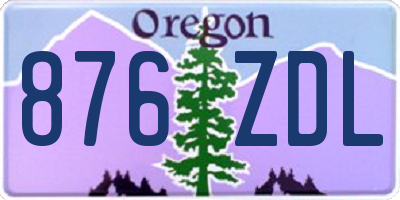 OR license plate 876ZDL