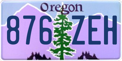 OR license plate 876ZEH