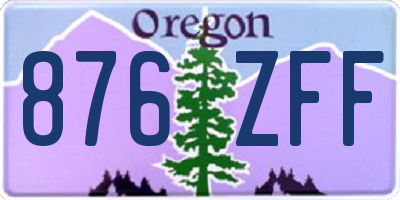OR license plate 876ZFF