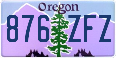 OR license plate 876ZFZ