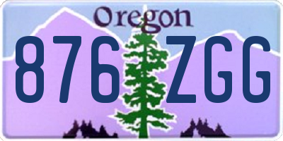 OR license plate 876ZGG