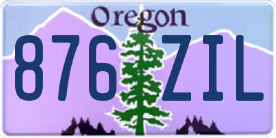 OR license plate 876ZIL
