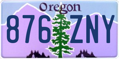 OR license plate 876ZNY