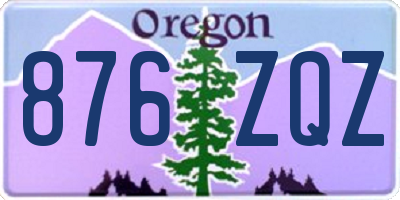 OR license plate 876ZQZ