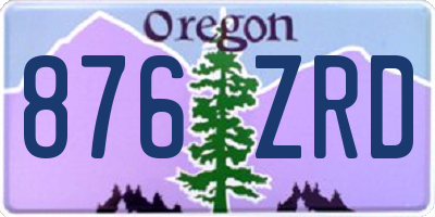 OR license plate 876ZRD