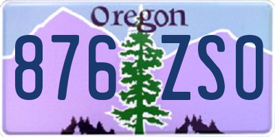 OR license plate 876ZSO