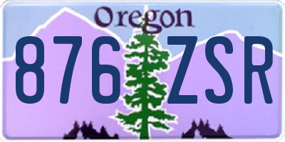 OR license plate 876ZSR