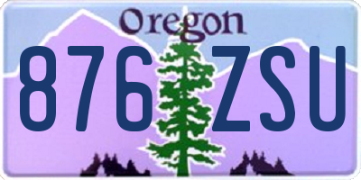 OR license plate 876ZSU