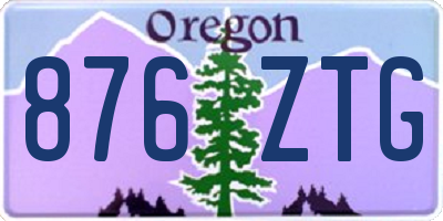 OR license plate 876ZTG