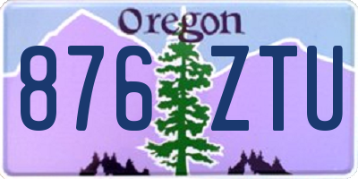 OR license plate 876ZTU