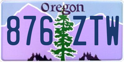 OR license plate 876ZTW