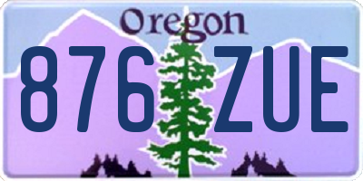 OR license plate 876ZUE