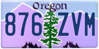 OR license plate 876ZVM