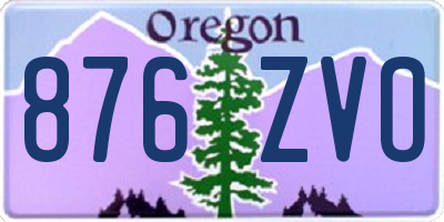 OR license plate 876ZVO