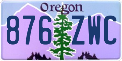 OR license plate 876ZWC