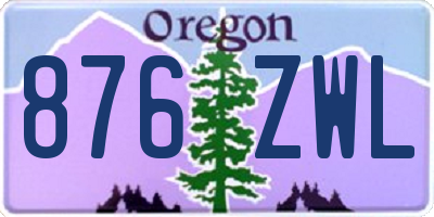OR license plate 876ZWL